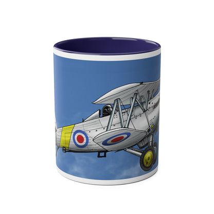 Vintage Nimrod Two-Tone Coffee Mugs, 11oz - Funky Aviation