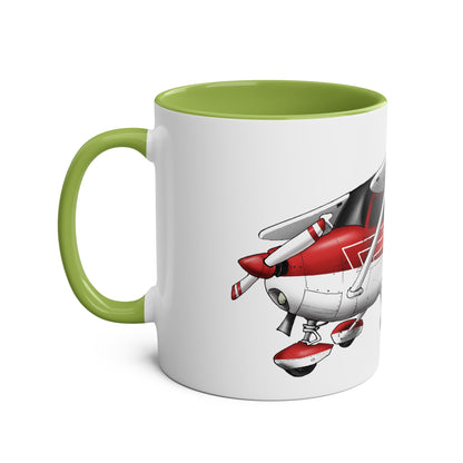 Cessna Team High Wing Two-Tone Coffee Mugs, 11oz - Funky Aviation