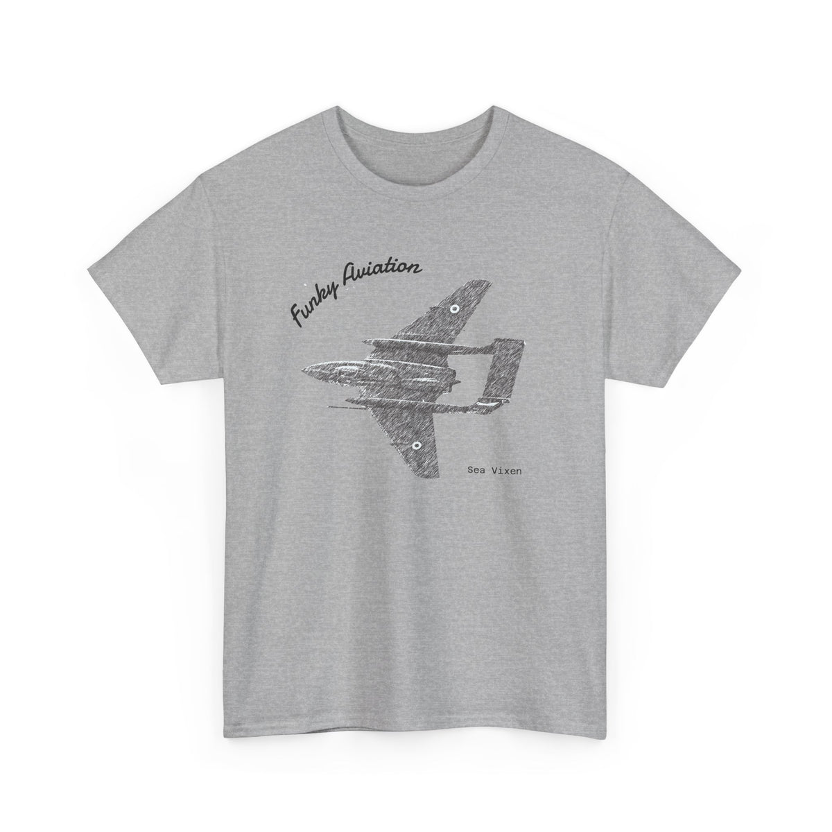 Funky Aviation Sea Vixen Vintage Aircraft T-Shirt