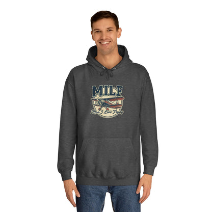 MILF Retro Flag Hoodie – Vintage Americana College Style