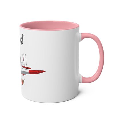 Bulldog Aerobatic Trainer Two-Tone Coffee Mugs, 11oz - Funky Aviation