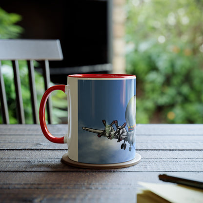 Guppy Aircraft Retro Two-Tone Coffee Mugs, 11oz - Funky Aviation