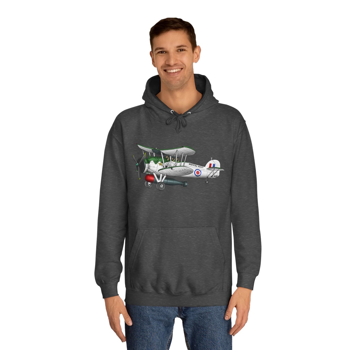 Navy Swordfish historic Aircraft Unisex College Hoodie - Funky Aviation