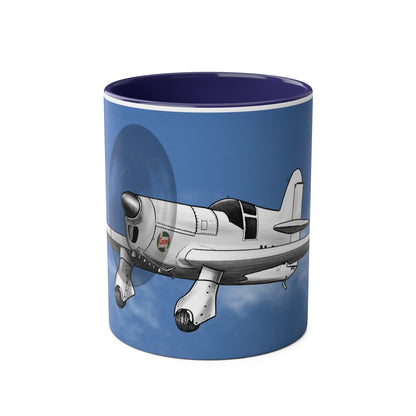 Mew Gull Racer Two-Tone Coffee Mugs, 11oz - Funky Aviation