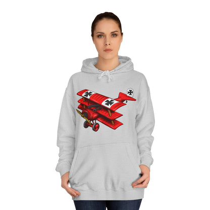 Red Baron Aircraft Design Unisex College Hoodie - Funky Aviation