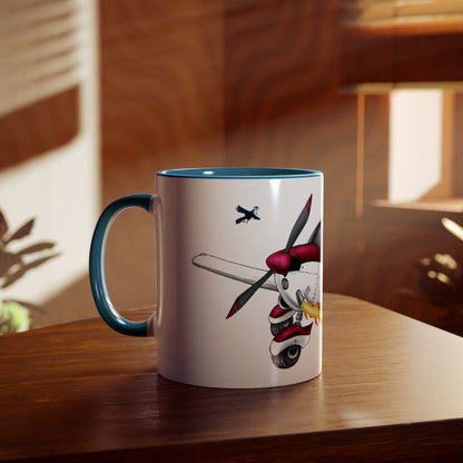 PA28 Team Low Wing Two-Tone Coffee Mugs, 11oz - Funky Aviation