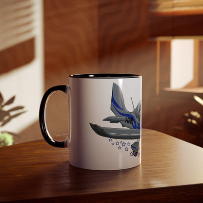 Eurostar EV97 Captain Cool Two-Tone Coffee Mugs, 11oz - Funky Aviation