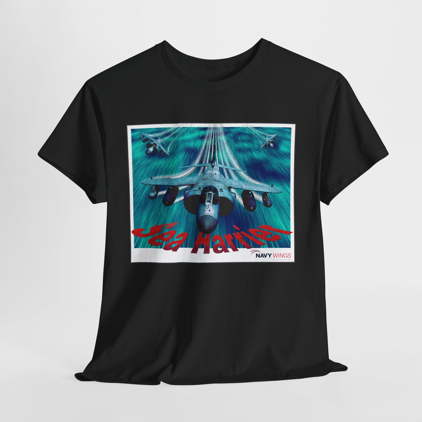 Harrier Jump Jet Vintage Navy Airplane T-Shirt — Retro Military Aviation Tee