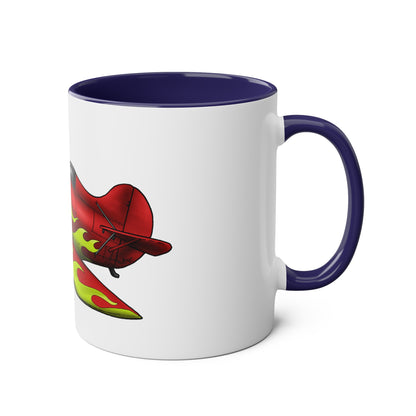 Gee Bee Two-Tone Coffee Mugs, 11oz - Funky Aviation