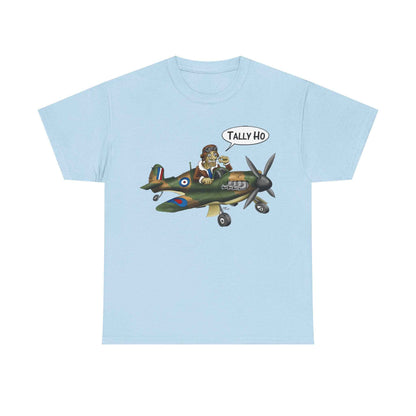 Tally Ho Spitfire Tee — Retro WWII Pilot Plane Graphic T-Shirt