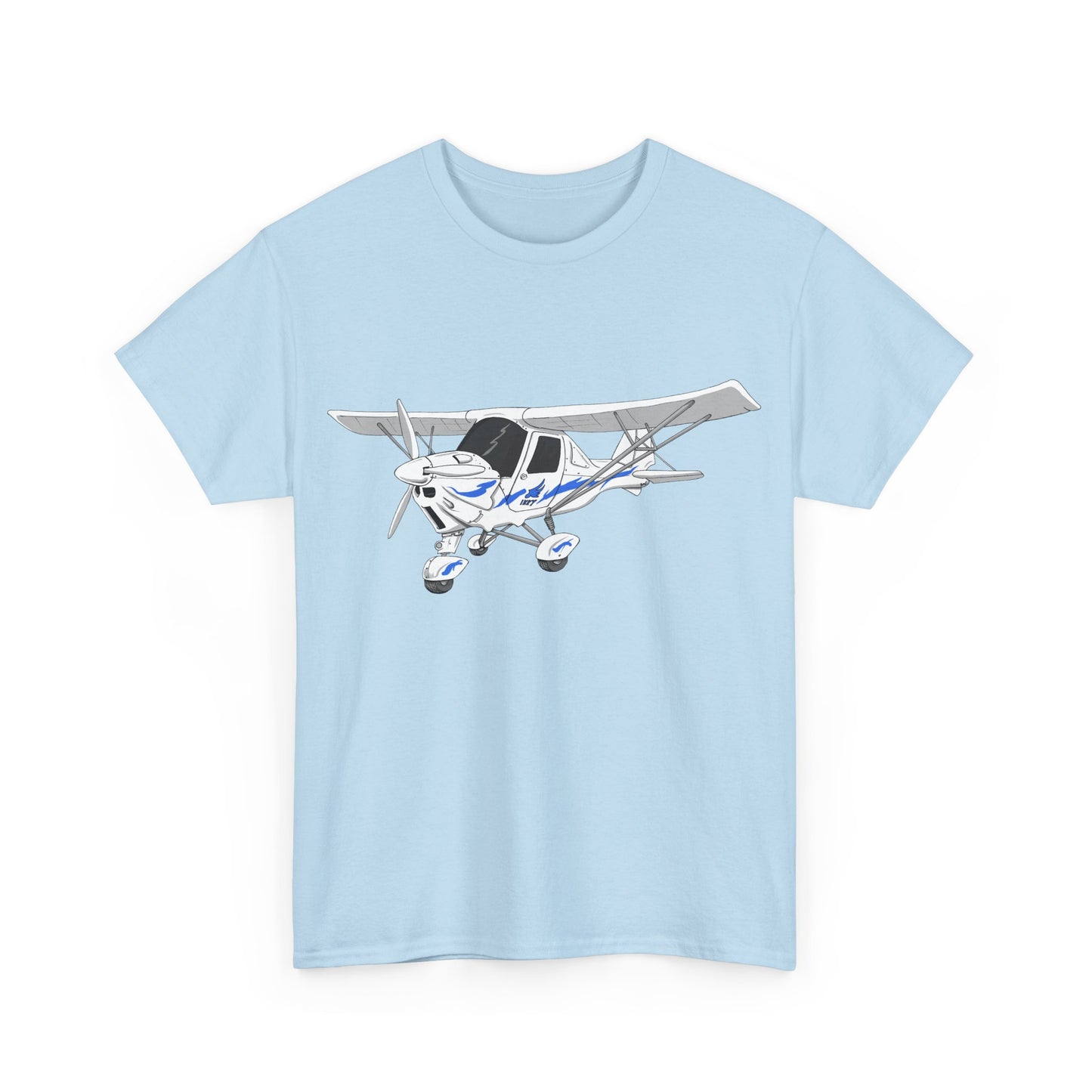 Microlight C42 (Blue) Heavy Cotton Tee - Perfect Gift for Pilots, Aviation Enthusiasts, Travel Lovers, Airplane Birthday, Casual Wear