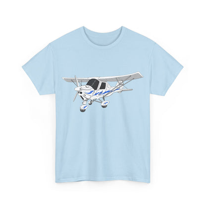 Microlight C42 (Blue) Heavy Cotton Tee - Perfect Gift for Pilots, Aviation Enthusiasts, Travel Lovers, Airplane Birthday, Casual Wear