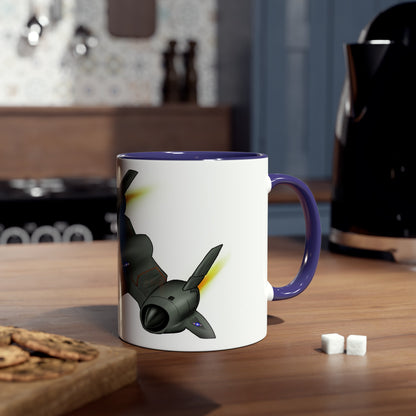 SR71 Blackbird USAF Two-Tone Coffee Mugs, 11oz - Funky Aviation