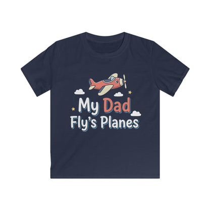 Kids Tee — “My Dad Fly’s Planes” Airplane Graphic Father’s Day Shirt