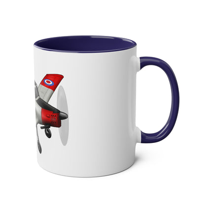 Chipmunk Tailwheel Two-Tone Coffee Mugs, 11oz - Funky Aviation