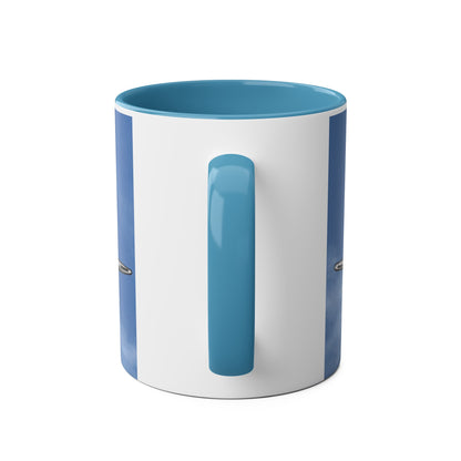 Guppy Aircraft Retro Two-Tone Coffee Mugs, 11oz - Funky Aviation