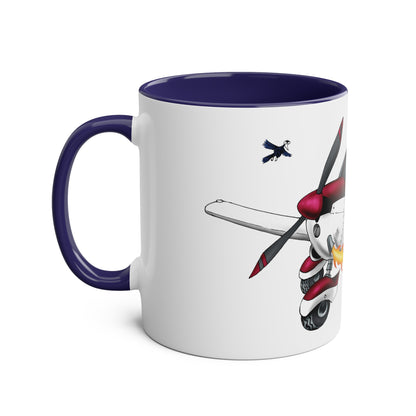 PA28 Team Low Wing Two-Tone Coffee Mugs, 11oz - Funky Aviation