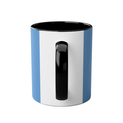 Bell Jet Ranger Helicopter Two-Tone Coffee Mugs, 11oz - Funky Aviation