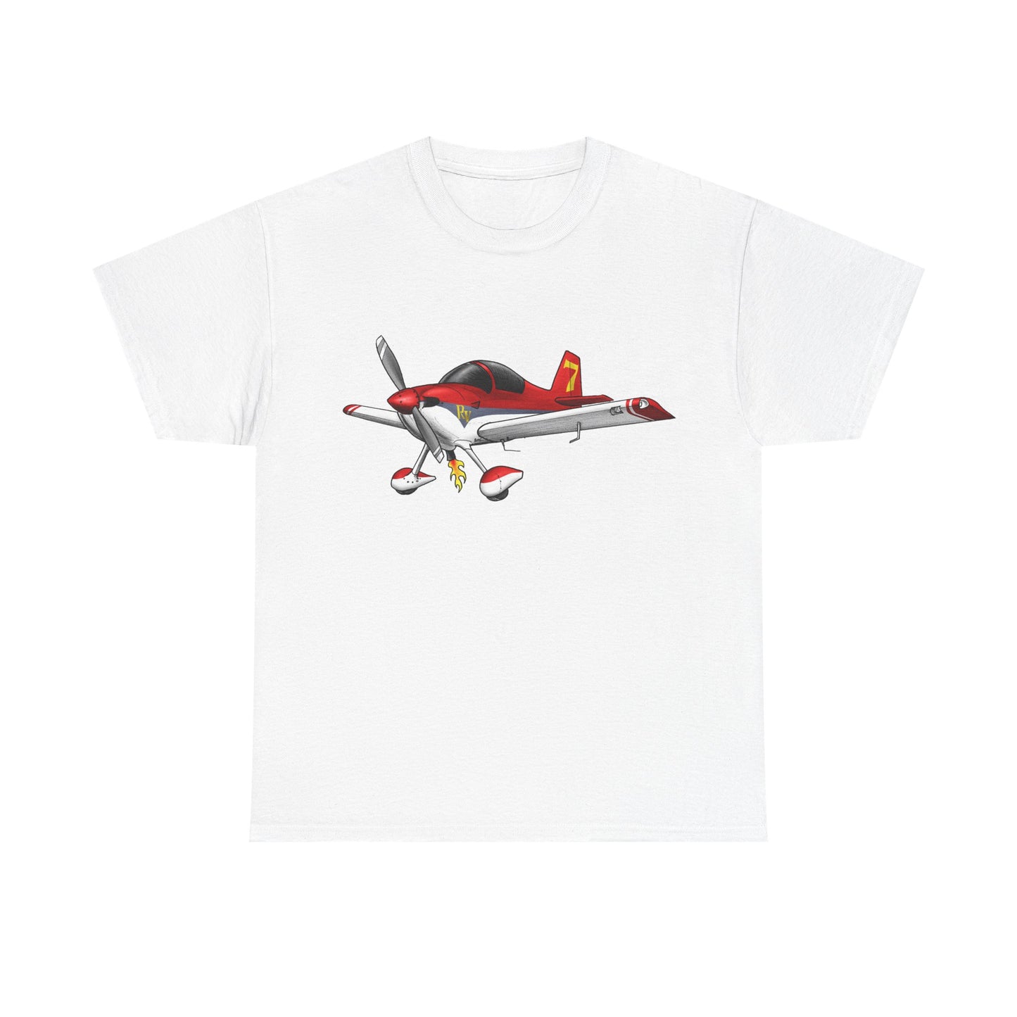 RV7 — Red Graphic Tee for Pilots