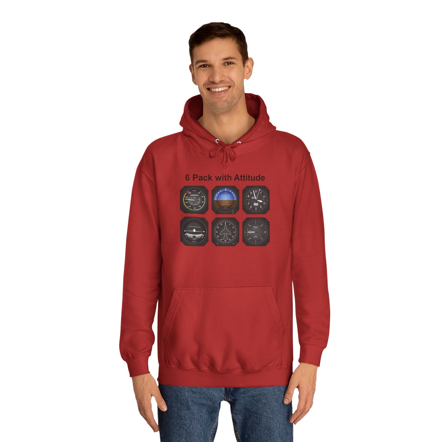 Hoodie — “6 Pack of Attitudes” College Pullover