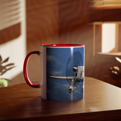 Mew Gull Racer Two-Tone Coffee Mugs, 11oz - Funky Aviation