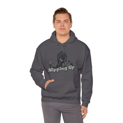 Nipping Up Fighter Pilot design Unisex Heavy Blend™ Hooded Sweatshirt - Funky Aviation