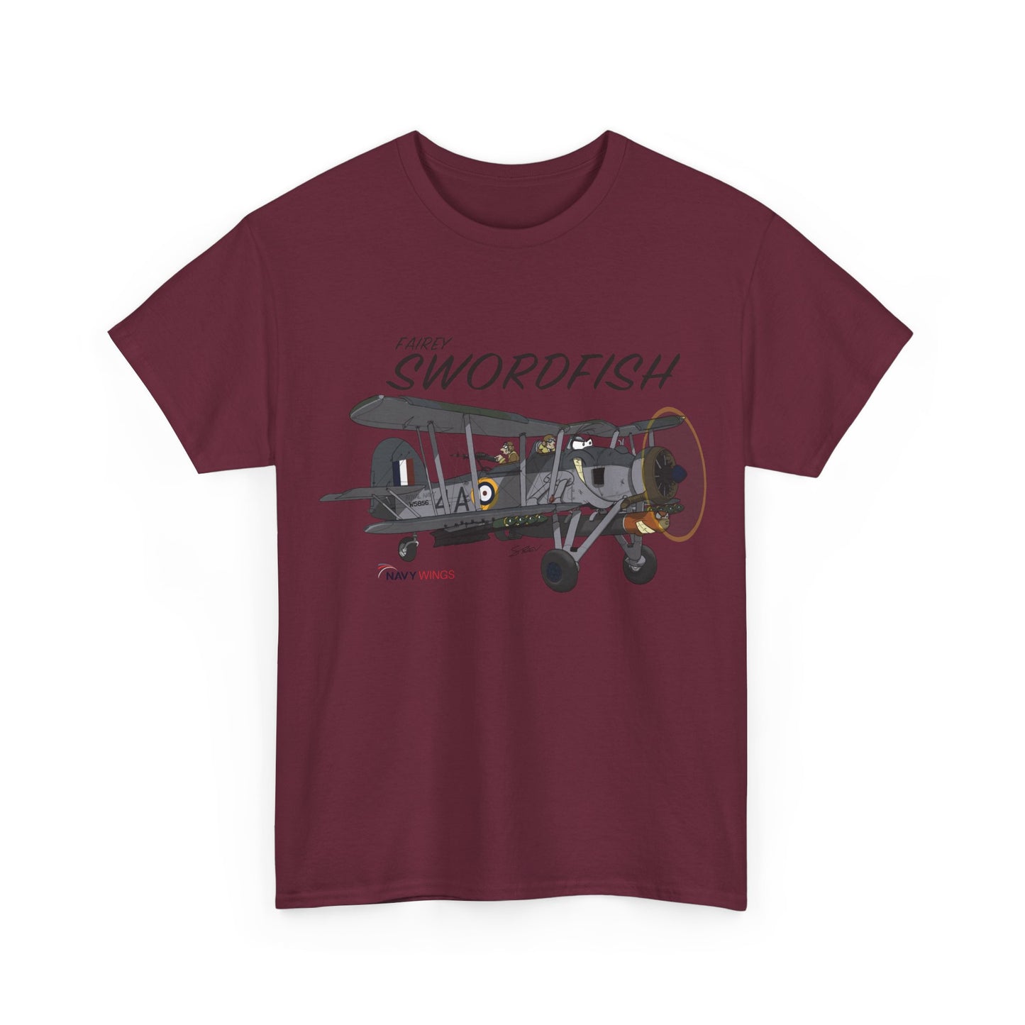 Swordfish Vintage Biplane T-Shirt — WWII Aircraft Aviation Tee