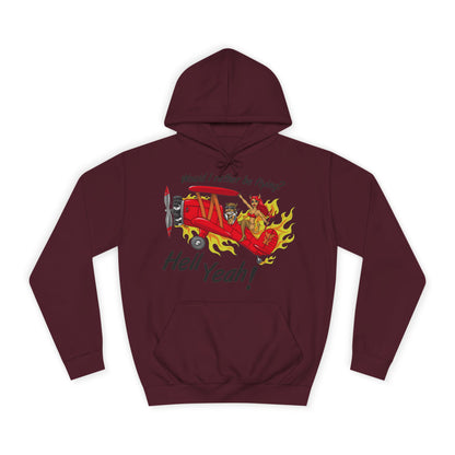 Hell Yeah! Flaming Plane Graphic Hoodie