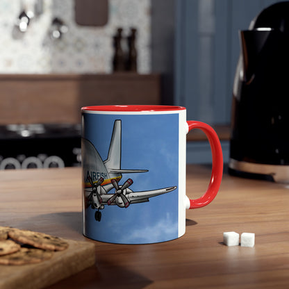 Guppy Aircraft Retro Two-Tone Coffee Mugs, 11oz - Funky Aviation
