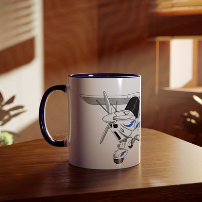 Ikarus C42 Two-Tone Coffee Mugs, 11oz - Funky Aviation