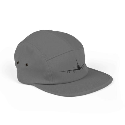 Embroidered Boeing 747‑8 Minimalist Aviation 5‑Panel Cap