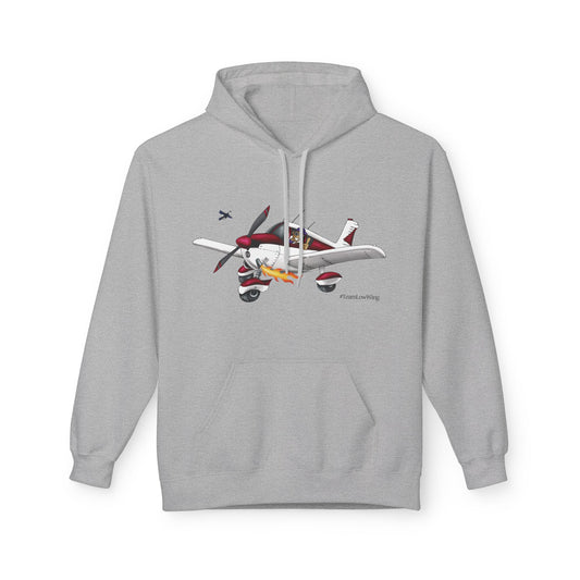 Flying Crazy Aviation Hoodie — 'Flying Crazy' Pilot/Plane Lover Fleece
