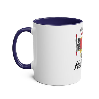 Would I Rather be Flying ? Hell Yeah ! Two-Tone Coffee Mugs, 11oz - Funky Aviation