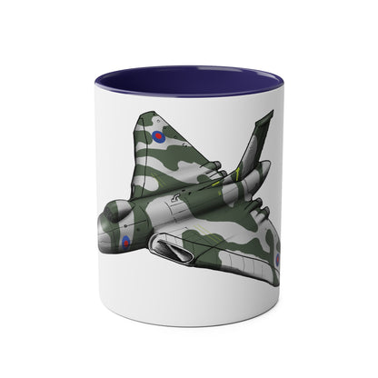 Vulcan Bomber Two-Tone Coffee Mugs, 11oz - Funky Aviation