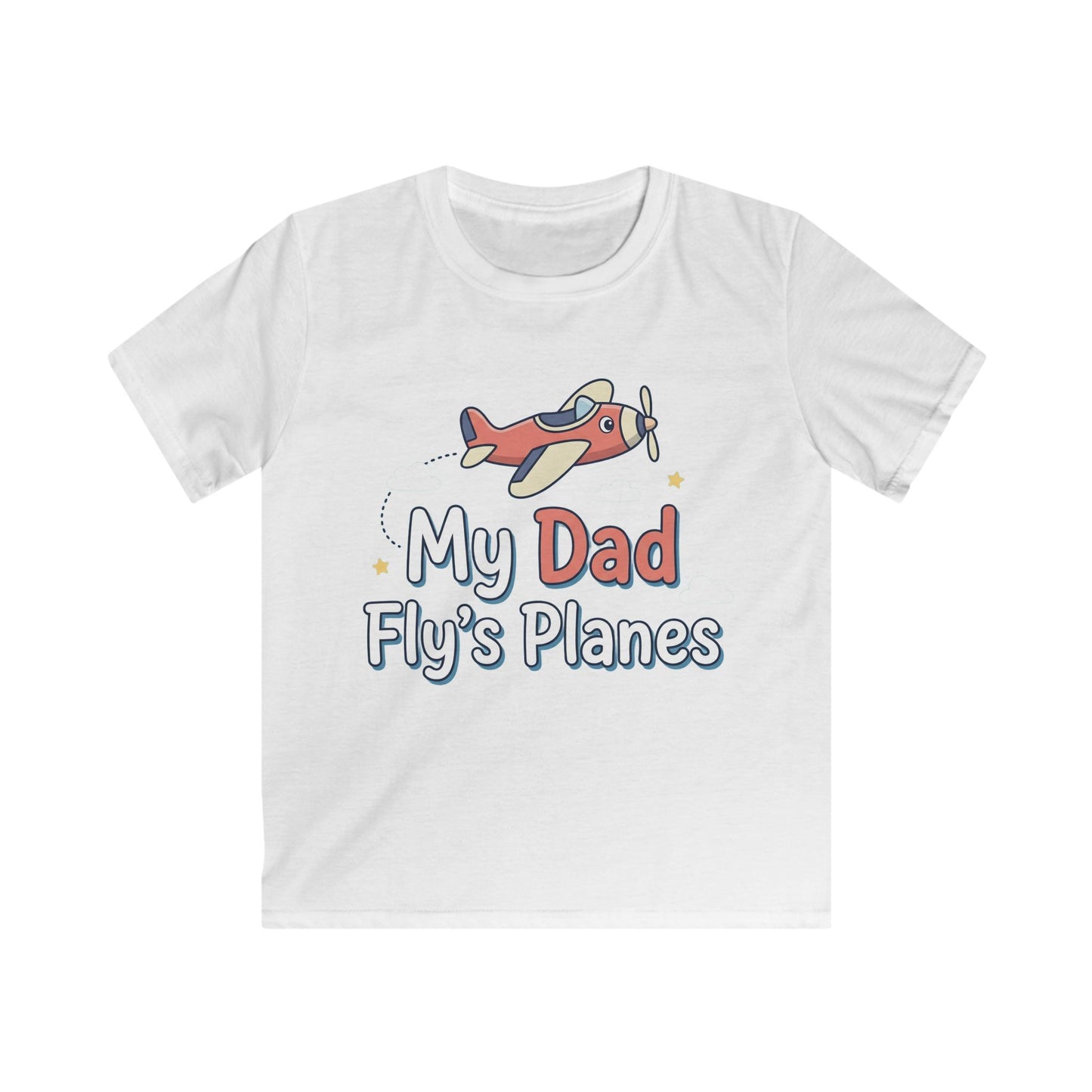 Kids Tee — “My Dad Fly’s Planes” Airplane Graphic Father’s Day Shirt