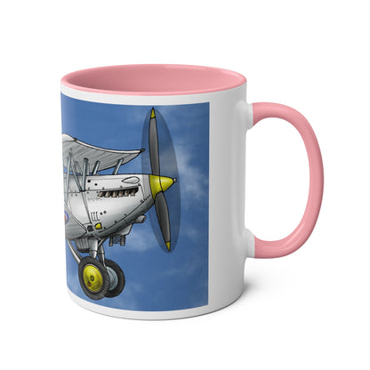 Vintage Nimrod Two-Tone Coffee Mugs, 11oz - Funky Aviation