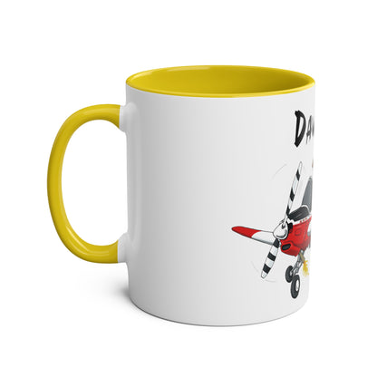 Bulldog Aerobatic Trainer Two-Tone Coffee Mugs, 11oz - Funky Aviation