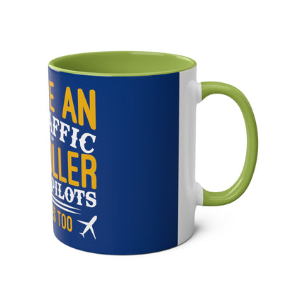 ATC Meme Two-Tone Coffee Mugs, 11oz - Funky Aviation