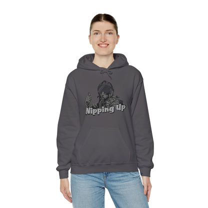 Nipping Up Fighter Pilot design Unisex Heavy Blend™ Hooded Sweatshirt - Funky Aviation