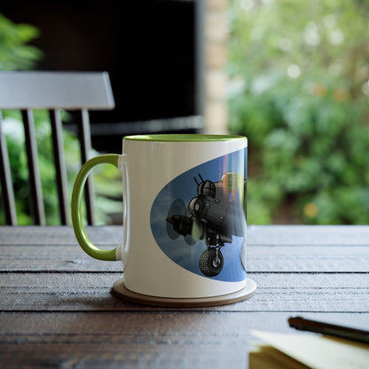 Lancaster Bomber Two-Tone Coffee Mugs, 11oz - Funky Aviation
