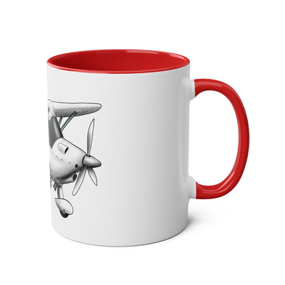 Coffee Mug - Microlight Ikarus C42 Feathers Cartoon Design