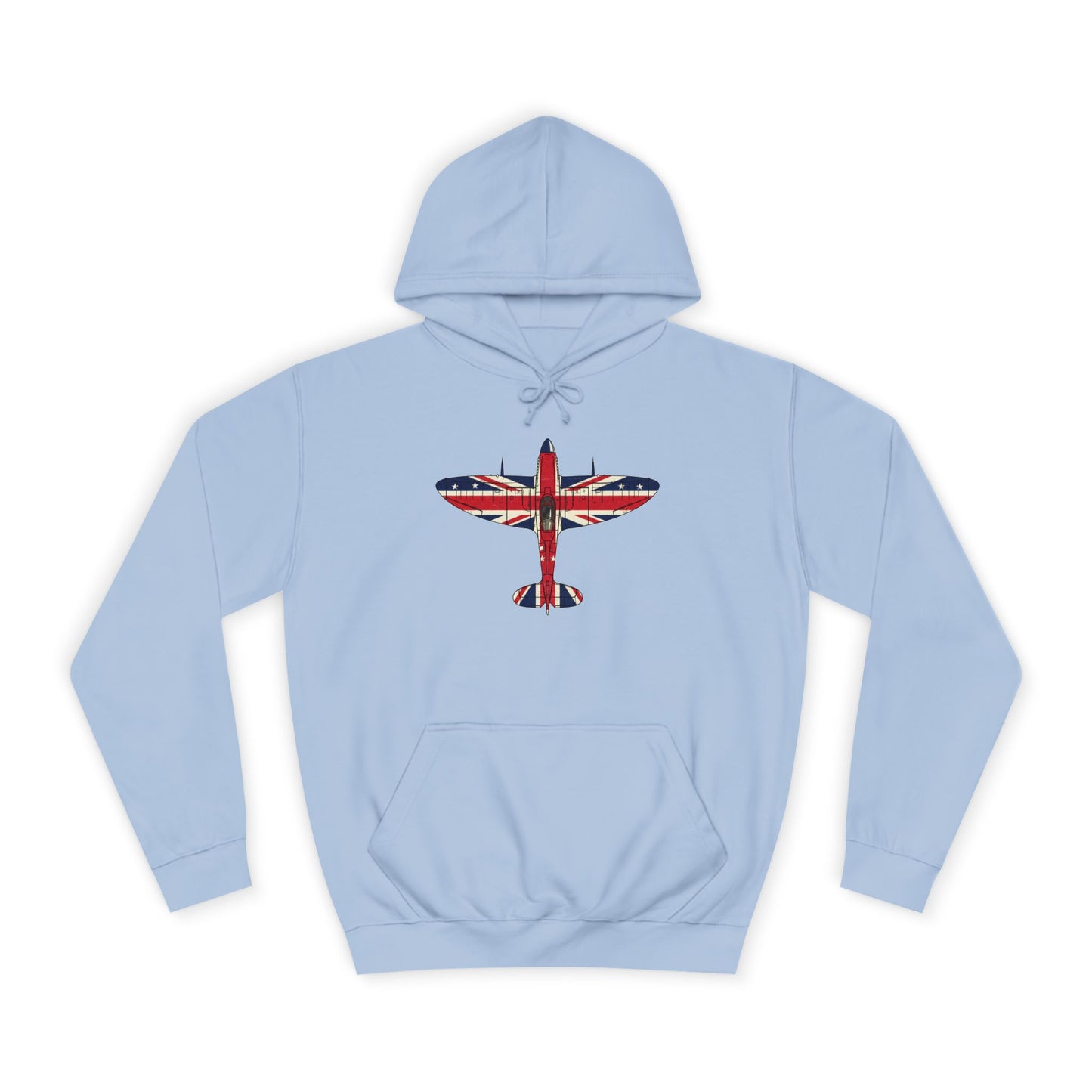 British Aviation Vintage Fighter Hoodie — Union Jack Graphic