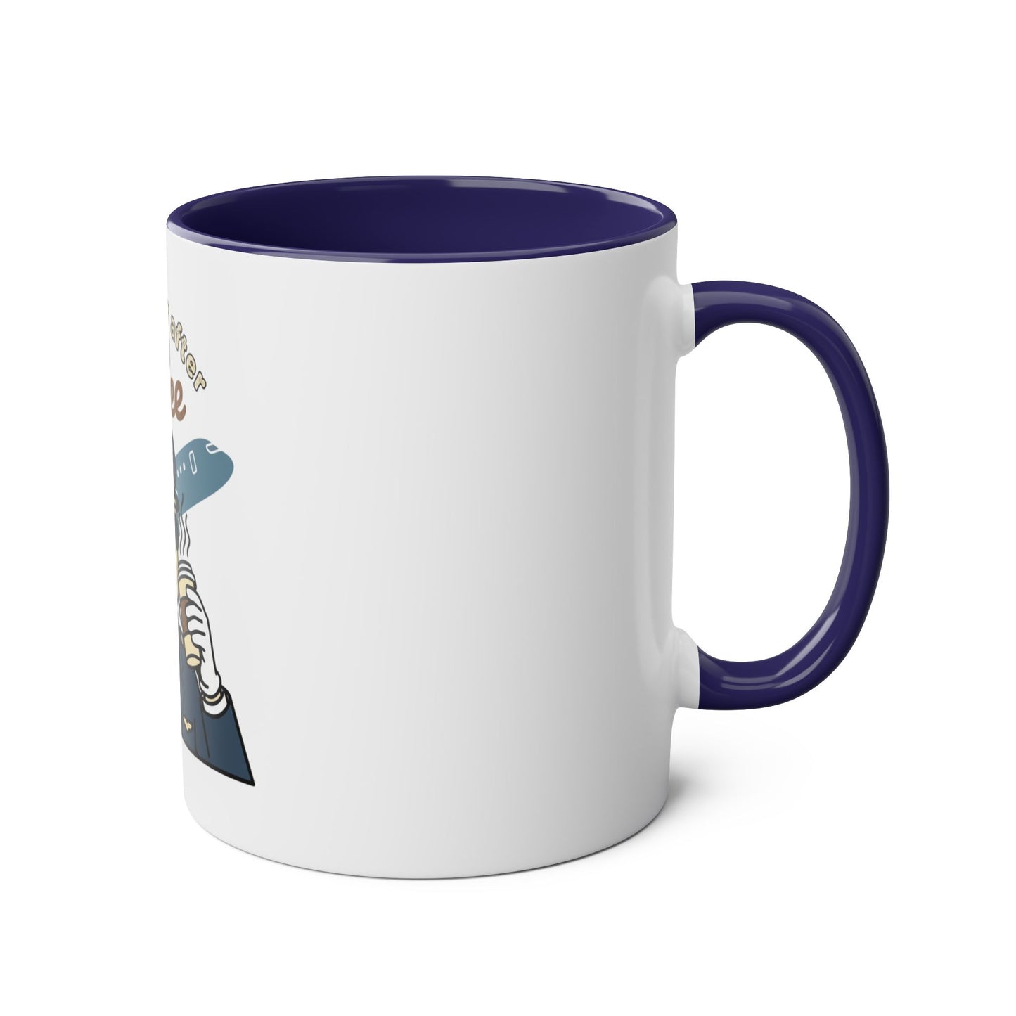 Aviator Coffee Mug — "I Fly Better After Coffee" (11oz Two-Tone)