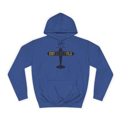 Aviator Hoodie – 'Eat Sleep Fly' Vintage Airplane Hoodie