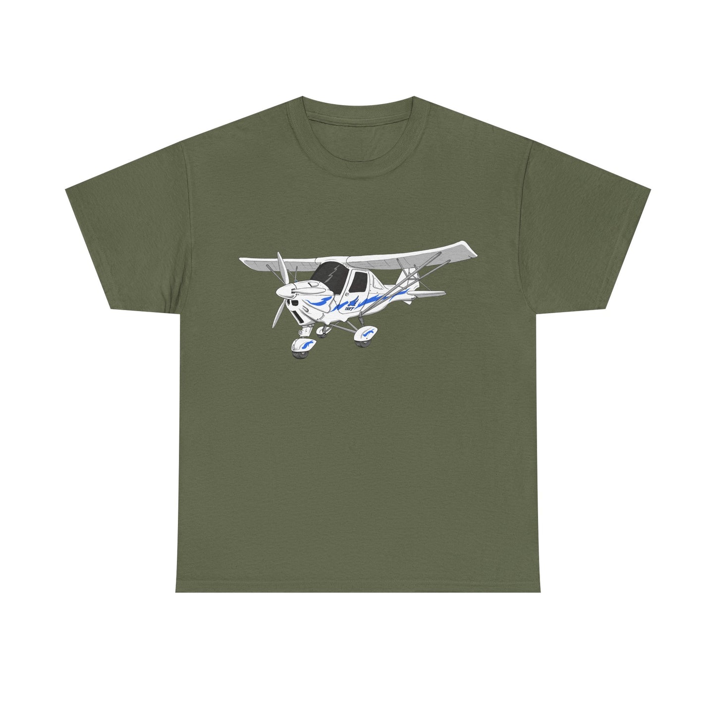 Microlight C42 (Blue) Heavy Cotton Tee - Perfect Gift for Pilots, Aviation Enthusiasts, Travel Lovers, Airplane Birthday, Casual Wear
