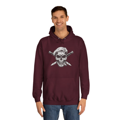 Combat Skull Cigar Design - Hoodie