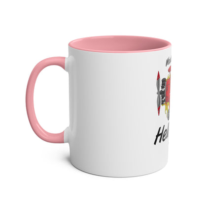 Would I Rather be Flying ? Hell Yeah ! Two-Tone Coffee Mugs, 11oz - Funky Aviation