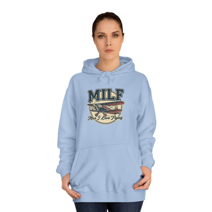 MILF Retro Flag Hoodie – Vintage Americana College Style