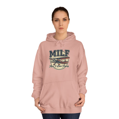 MILF Retro Flag Hoodie – Vintage Americana College Style