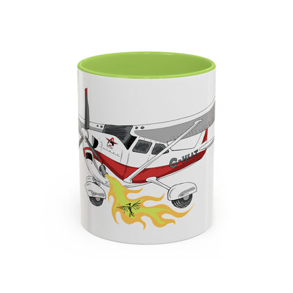 Coffee Mug - Cartoon Cessna Aircraft with LAC Logo